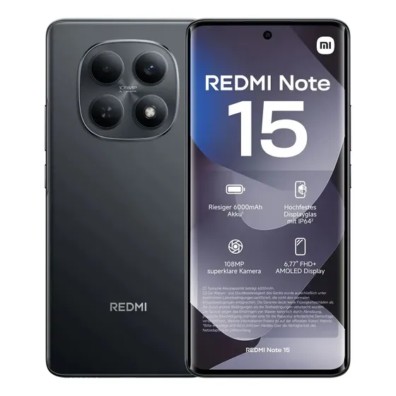 Celular Xiaomi Redmi Note 15 4g Dual Sim 128/6gb Ram Preto Preto