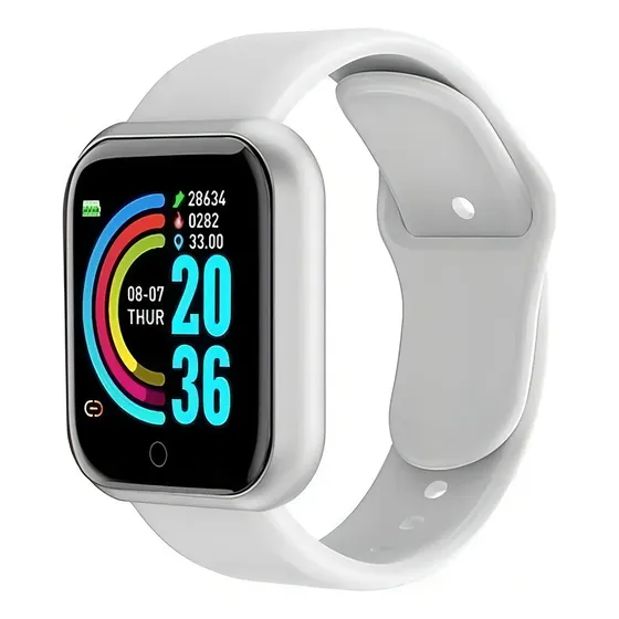 Relogio Inteligente Smartwatch D20 Bluetooth Super Cor Da Pulseira Branco