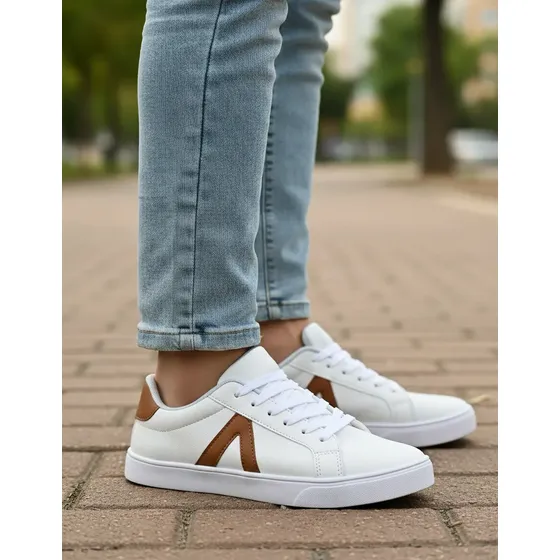 Tênis Casual Feminino Sapatênis Sola Baixa Confortável