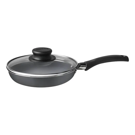 Frigideira antiaderente para ovos Tramontina de 16 cm cinza escuro com tampa
