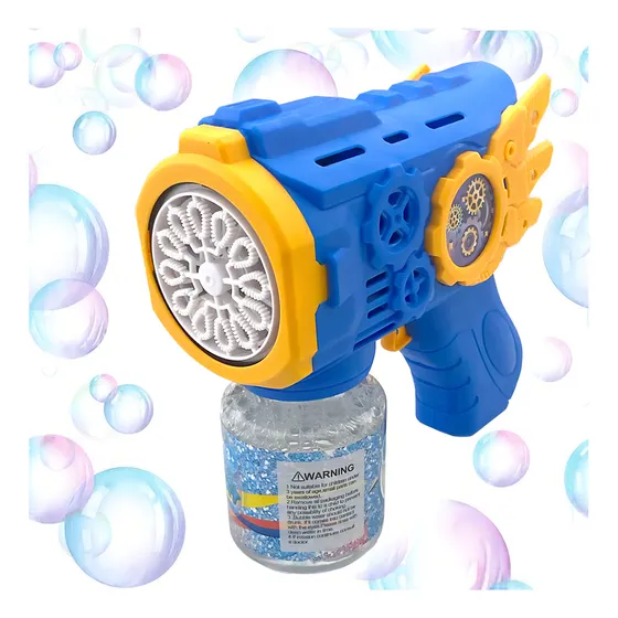 Brinquedo Bubble Gun Maquina Arminha Pistola Bolha De Sabão Infantil Cor Azul