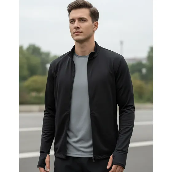 Jaqueta Proteção Solar Zíper Esportiva Casaco Masculina Liso