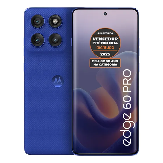 Smartphone Motorola Edge 60 Pro 5g - 256gb 24gb (12gb Ram+12gb Ram Boost) Tela Quad-curve Moto Ai 50mp Sony Camera Ultrarresistencia Militar Ip68 + Ip69 - Azul