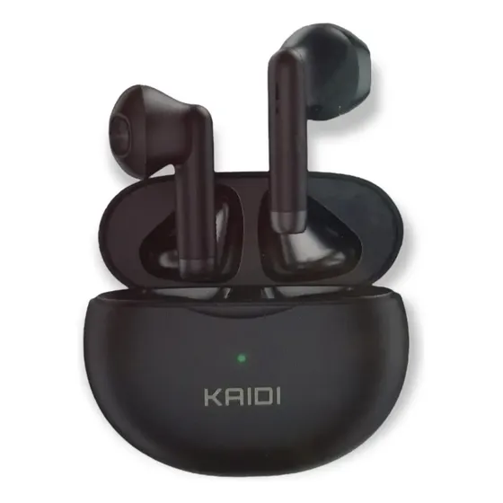 Fone de Ouvido Kaidi KD-770 TWS In-ear Bluetooth com Microfone e Estojo de Carregamento na cor Preto
