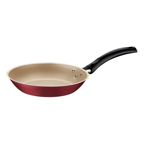 Frigideira Tramontina Turim em Alumínio com Revestimento Interno e Externo em Antiaderente Starflon Max Vermelha 26 cm 1,8 L
