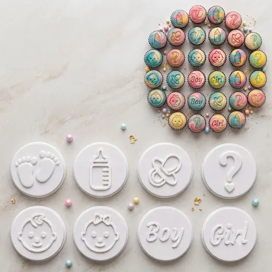 Carimbo De Decoração Doces Docinho Confeitaria Chá Revelação