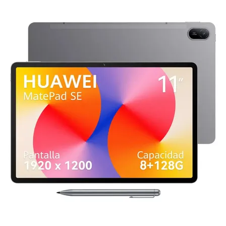 Tablet Huawei Matepad Se 11 8+128gb + Caneta M-pen Lite Tela Huawei Fullview De 11 Para Conforto Visual Superbateria De 7700 Mah 225w Câmera Traseira 8 Mpcâmera Frontal 5 Mp Cinza Nebula Cinza