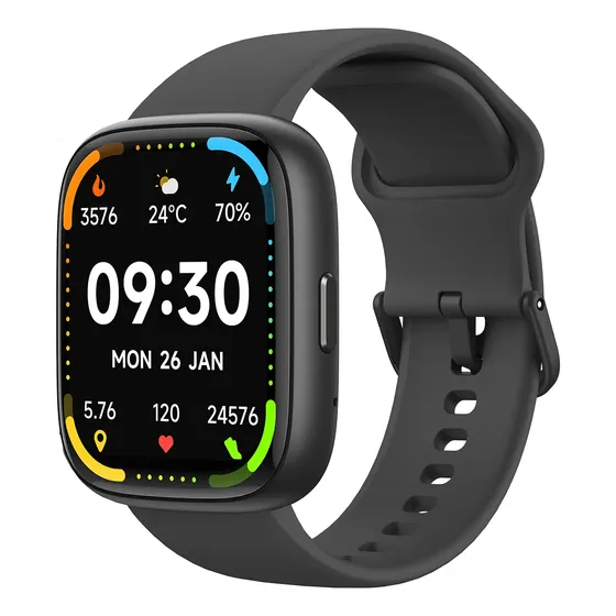 Relógio Smartwatch Em Toque Alexa Ip68 Bluetooth Call 1,83 Caixa Preto