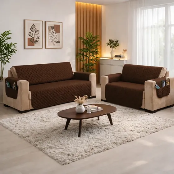 Kit Protetor De Sofá 3 E 2 Lugares Matelado Liquidação