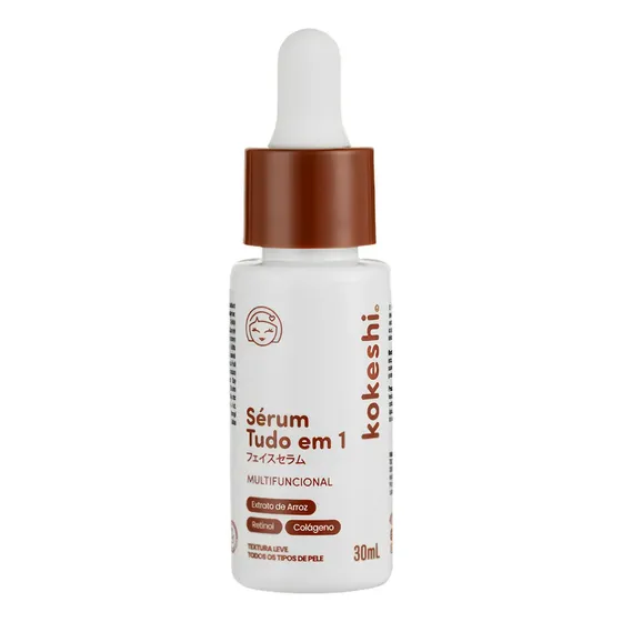 Sérum Facial Antiidade Kokeshi 30ml Com Ácido Hialurônico e Retinol