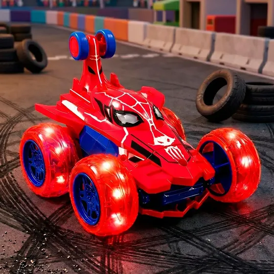 Carrinho Controle Remoto 4x4 Bateria Recarregavel Rally Off Road Luzes Led Presente Brinquedo Kids Sem Fio Rápido Infantil Acrobatico Cross Gira 360 Graus Drift Looping Corrida Maluco Eletrico Carro
