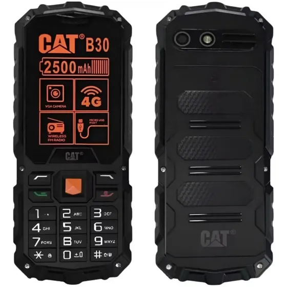 Celular Caterpillar B30 4g Tela 2.4 Lcd Preto Resistente Preto