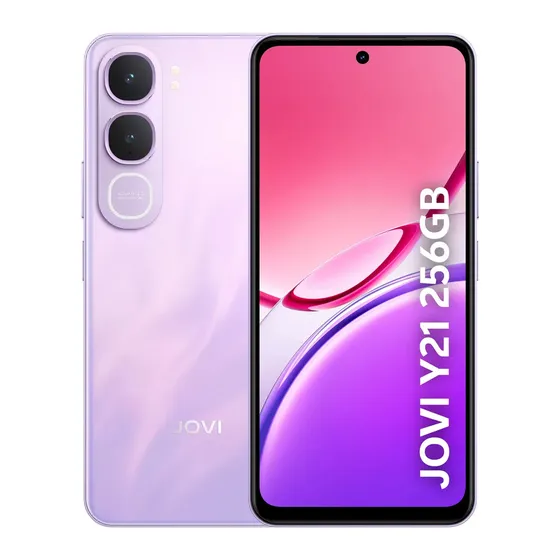 Smartphone Jovi Y21 256GB 8GB (4+4GB RAM expansível) Câmera 50mp Bateria 6500mah - Lilás