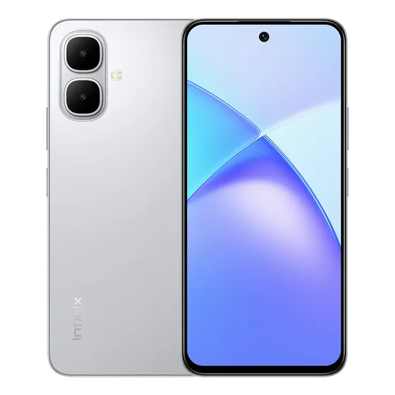 Celular Infinix Smart 10 de 128 GB com 4 GB RAM Dual SIM Prata Titânio