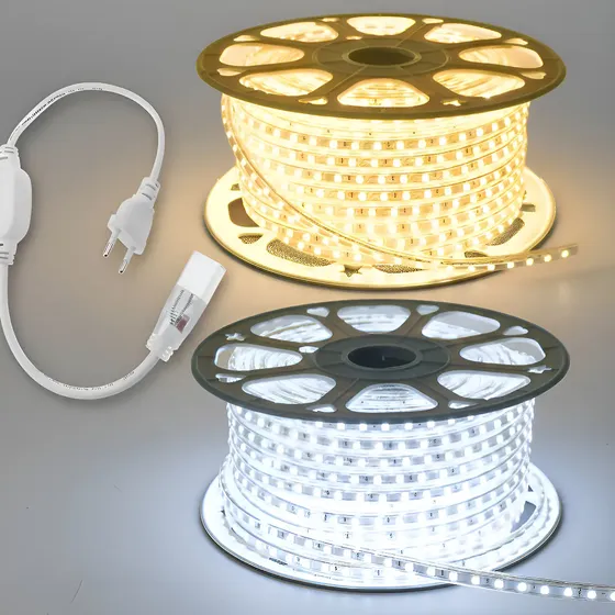 Mangueira Led 5050 Chata 15m Branco Quente Ou Frio