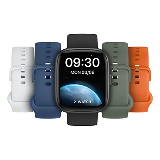Smartwatch X-watch Xswuqpi010a Preto Bluetooth 5.3 C/ 5 Pulseiras Silicone