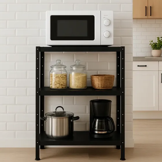 Estante Multiuso Cozinha Suporte Para Microondas Em Aço Luxo