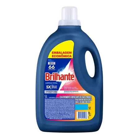Brilhante Lava Roupas Líquido Limpeza Total 5 L