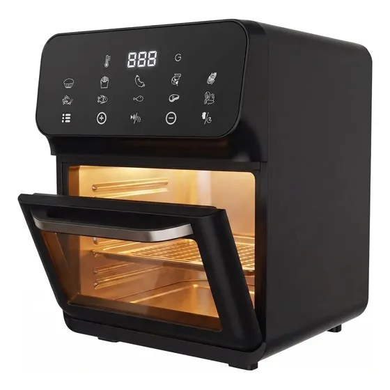 Fritadeira Elétrica Air Fryer Forno Black Inox 10litros Preto