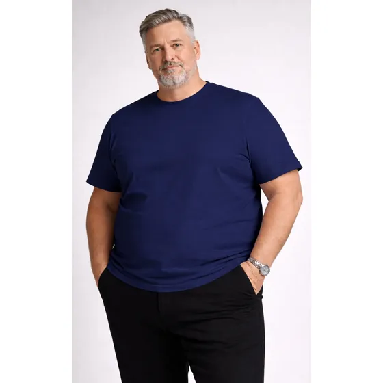 Camiseta Masculina Básica Plus Size 100% Algodão