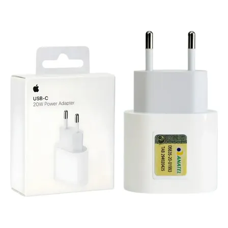 Carregador Fonte Apple iPad iPhone Turbo Original Usb-c 20w Branco