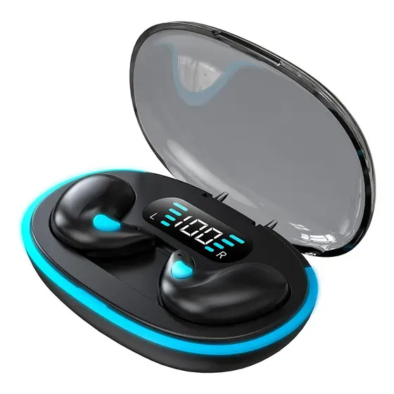Jiditech Fones de Ouvido Invisible Fones de Ouvido Sem Fio Invisíveis para Dormir Bluetooth 5.3 Ultra Slim X55 de Baixo Consumo de Energia, Carregamento Rápido, Som Estéreo HiFi, Ideais para Dormir