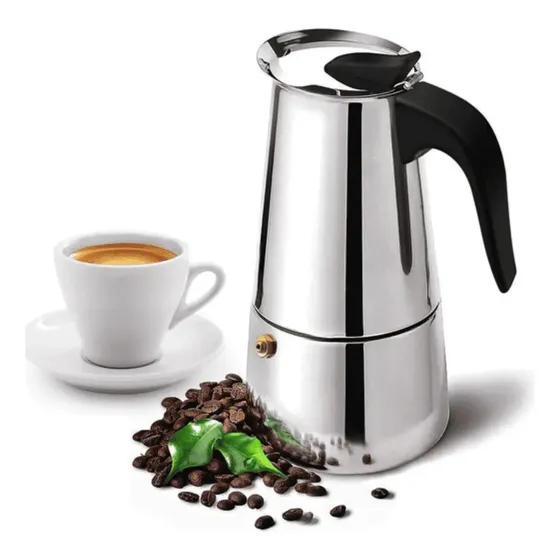 Cafeteira Italiana Moka Expresso 450ml Aço Inox Wbcom Prateado