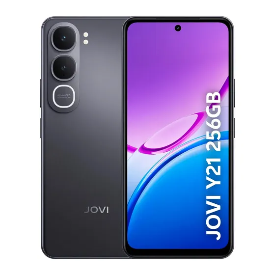 Smartphone Jovi Y21 256GB 8GB RAM (4+4GB RAM expansível) Câmera 50mp Bateria 6500mah - Preto