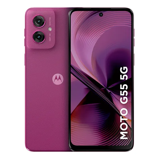 Smartphone Motorola Moto g55 5G - 256GB 16GB (8GB RAM+8GB Ram Boost) e Camera 50MP com AI NFC Tela 6.5" com Superbrilho - Rosa