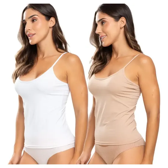 Kit 2 Camiseta Blusa Anti Transparência Segunda Pele Alcinha