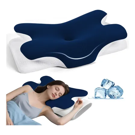Travesseiro Cervical Borboleta Memory Foam Alívio Dor Cervic