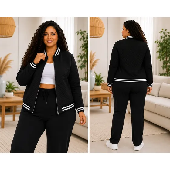 Jaqueta Feminina Matelassê Plus Size Estilosa Inverno