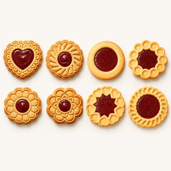 Kit 8 Cortador Marcador Bolacha Biscoito Linzer Recheado 4cm