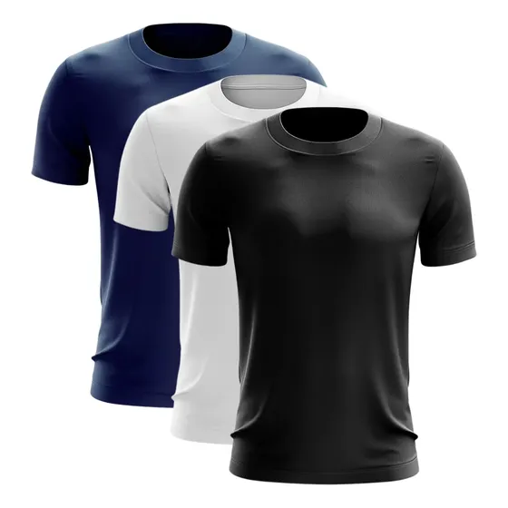 Kit 3 Camiseta Dry Fit Masculina Casual Lisa Proteção Uv Byg