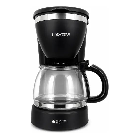 Cafeteira Elétrica Hayom 1.2l 24 Xícaras Jarra De Vidro