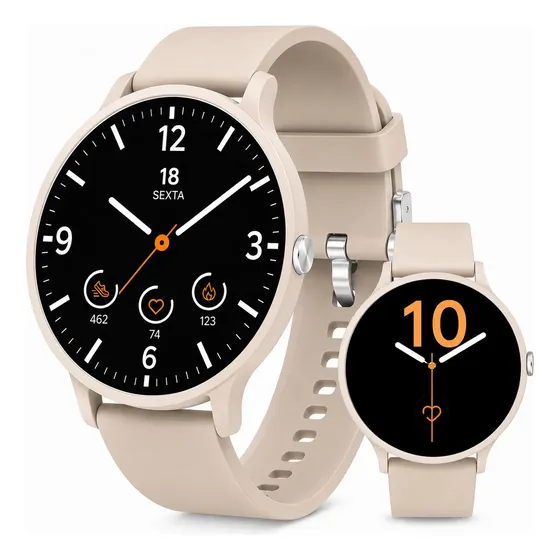 Relógio Smartwatch Redondo Ip68 À Prova D'água Nfc Gps