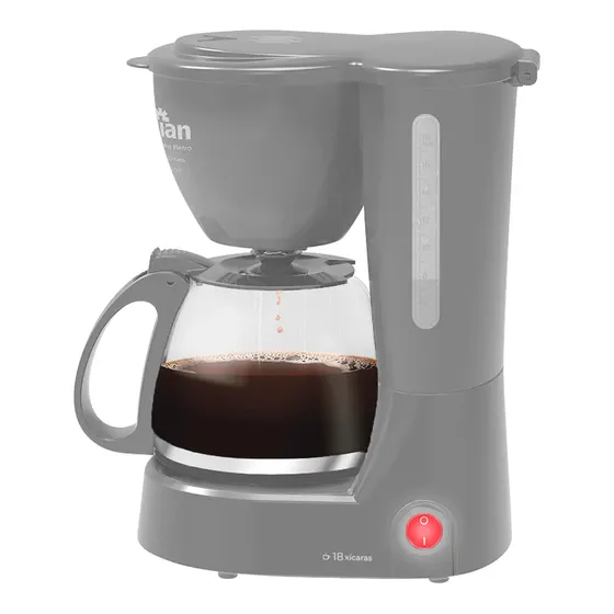 Cafeteira Elétrica 18 Xícaras 650w Cinza Cf102 - Kian