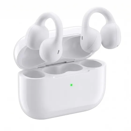 Fone Bluetooth E86 Pro Clip On Aberto Esportivo 48h Bateria Branco