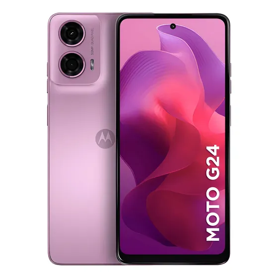 Smartphone Motorola Moto G24 256gb 8gb (4gb Ram +4gb Ram Boost) Ai Camera 50mp Night Vision - Rosa