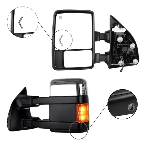 Retrovisores Elétricos Americano F250 F350 F4000 1999-2020