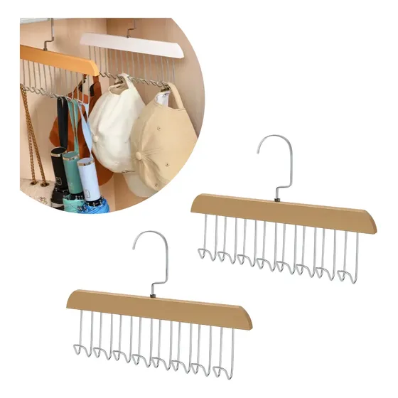 Kit 2 Cabide Organizador Ganchos P/ Bonés Cintos Gravatas