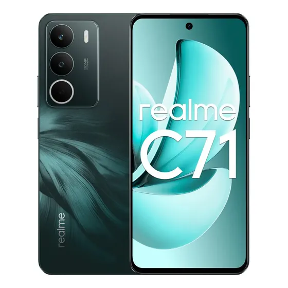Smartphone Realme C71 de 8 GB e 256 GB, tela de chipset octa-core verde desbloqueada de 6,67"