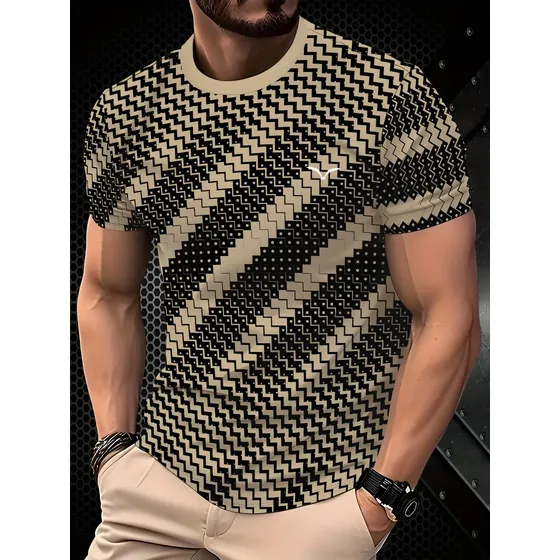 Camiseta Masculina Casual Da Moda Juchi, Tamanho Grande
