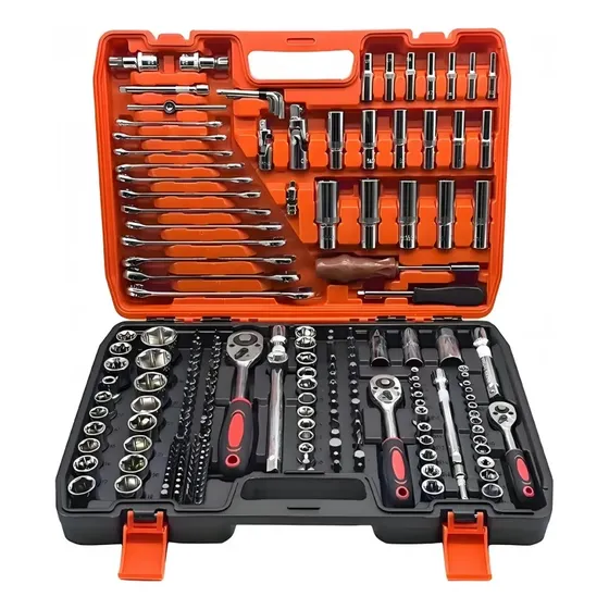 Jogo De Ferramentas 216 Peças Manual Kit Chaves Profissional