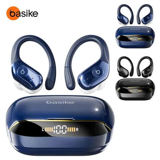 Fone Over-Ear Basike Bluetooth 6.0 | Graves Potentes, 55h De Bateria, IPX6, Cancelamento De Ruído, Som Personalizável No App