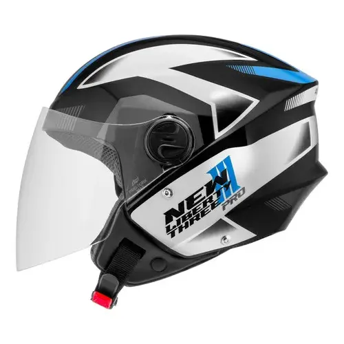 Capacete Tork New Liberty 3 Pro azul brilhante Pro Open tamanho 58