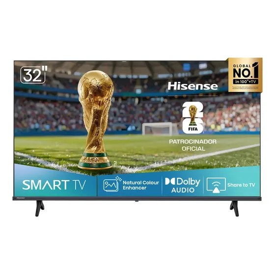 Smart TV Hisense HD 32 Polegadas 32A4NV com HDR10, DTS Virtual X, Compatibilidade Alexa e Google Home