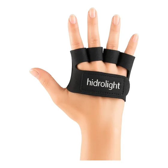 Luva de Neoprene Mini Palma Hidrolight para Musculação e Academia Preta Tamanho P