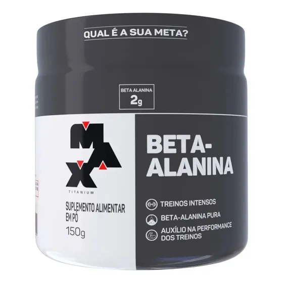 Suplemento Academia em Pó 150g Beta Alanina Sabor Natural Max Titanium