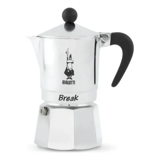 Cafeteira Italiana Moka Bialetti Break 6 Xícaras Prateado